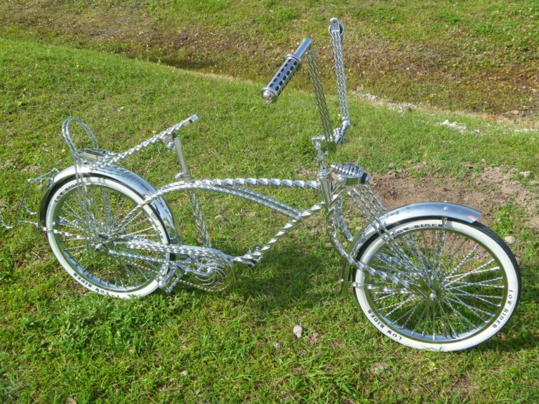 thumbnail image 2 of Fenix LR Classic Chrome Low Rider Bicycle Steering Wheel / Bird Cage (Fits Chopper, Cruiser, Trike) 2 of 5